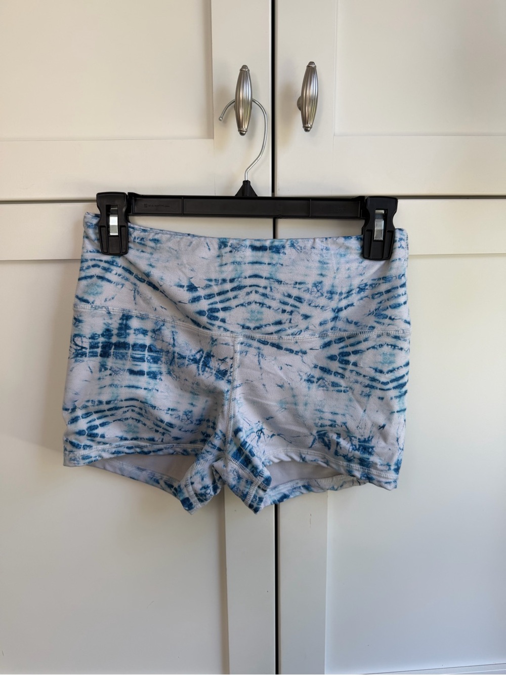 Fleo Tie-Dye Blue High-Waist Bike Shorts